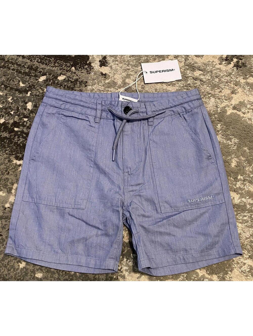 Superism Boys' Denim Blue Board Shorts Sz 10 - NWT